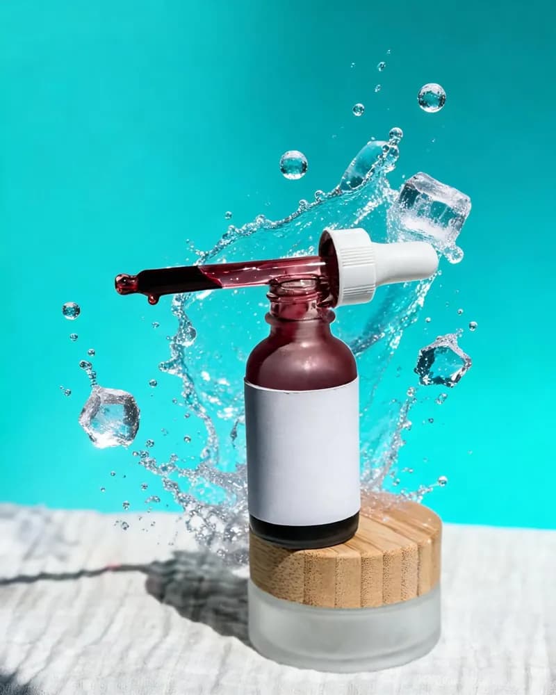 Vista previa de splash de agua: sérum con gotero
